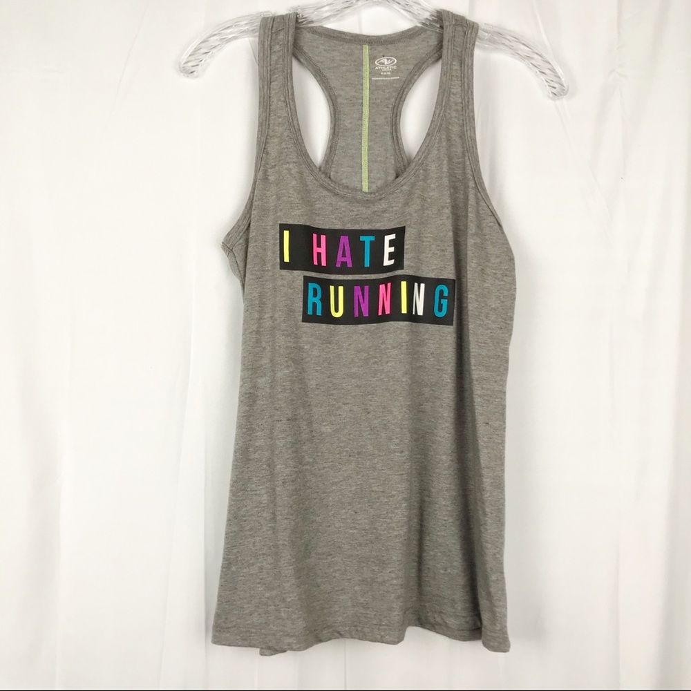Sleeveless Graphic T-Shirt "I Hate Running" Tank